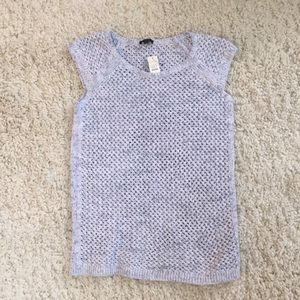 Talbots open weave sleeveless tee